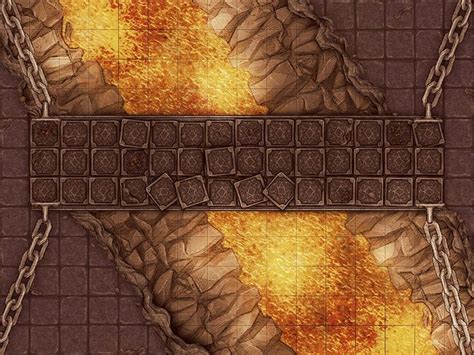 Lava Bridge Battle Map Dnd Battle Map D D Battlemap Etsy Dungeons