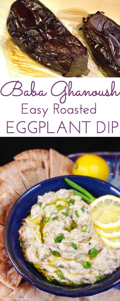 Baba Ghanoush Roasted Eggplant Dip - Through Her Looking Glass