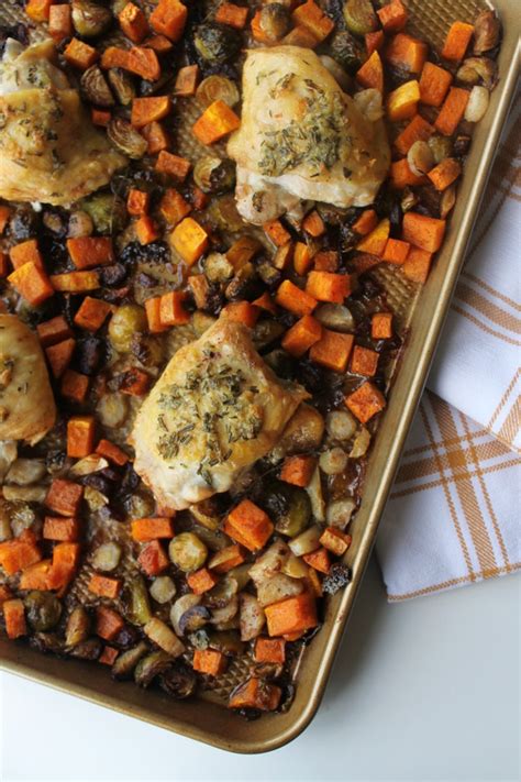 One Pan Rosemary Garlic Chicken With Cinnamon Honey Roasted Root