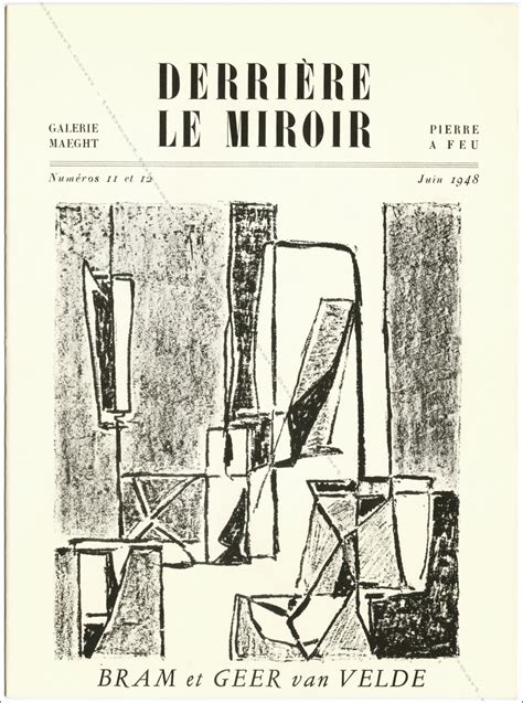 Bram Et Geer VAN VELDE DERRIERE LE MIROIR N11 12 Paris Maeght 1948