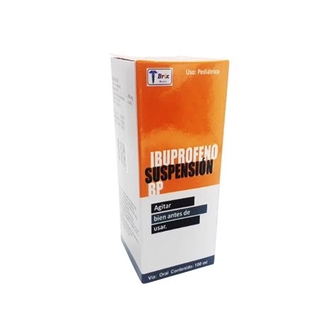 Ibuprofeno Jarabe Pediátrico 100mg 5ml x 100ml Brixmedic Farmadon