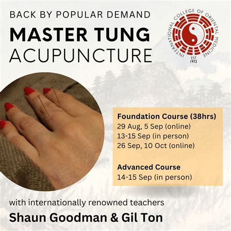 Tung Acupuncture Foundation Course Acumed Gil Ton