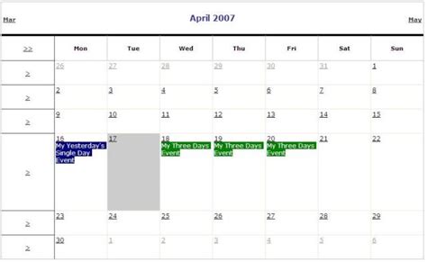 Event Calendar ASP NET 2 0 C CodeProject