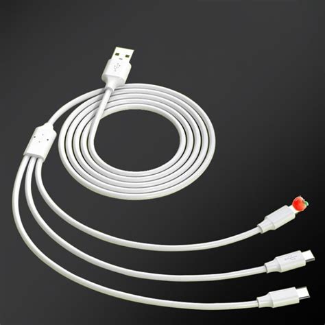 Lines One Drag Three Data Cord Fast Charger Wire Charging Cable 3 In1 Usb Cable Ebay