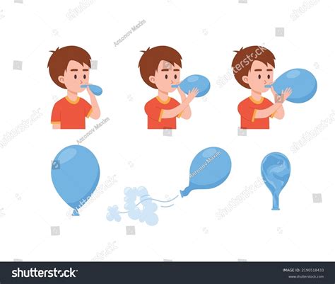 Kids Blowing Balloons Photos, Images and Pictures