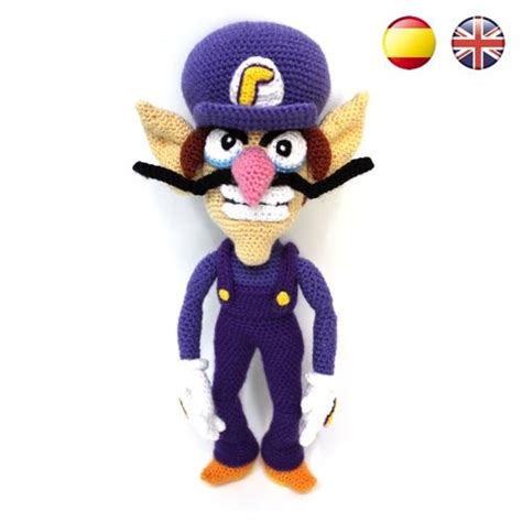 Waluigi Super Mario Bros Amigurumi Pattern Sueños Blanditos