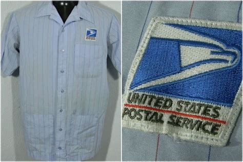 Usps United States Postal Service Mail Man Pinstripe Employee Uniform