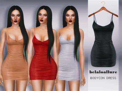 The Sims Resource Belaloallure Bodycon Dress