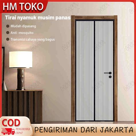 Jual Hm Toko Tirai Pintu Velcro Layar Anti Nyamuk Kelambu Penyerap