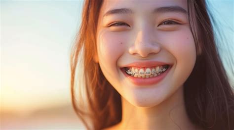 Premium Photo Asian Women Smile With Beautiful Braces