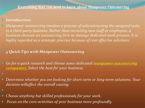 Everything That You Need To Know About Manpower Outsourcing