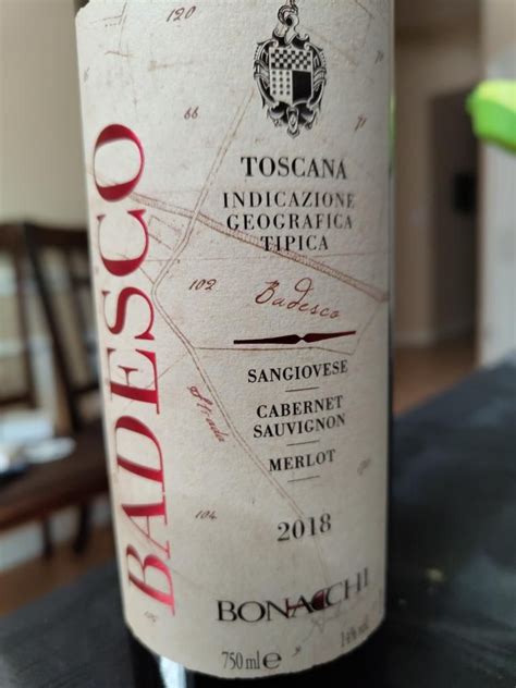 2018 Cantine Bonacchi Badesco Toscana IGT Italy Tuscany Toscana IGT