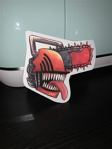 Chainsaw Man Vinyl Sticker Etsy