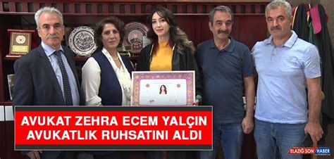 Avukat Zehra Ecem Yalçın Avukatlık Ruhsatını Aldı Elazığ Son Haber