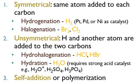 Alkene Alkyne And Organic Synthesis Reactions Flashcards Quizlet