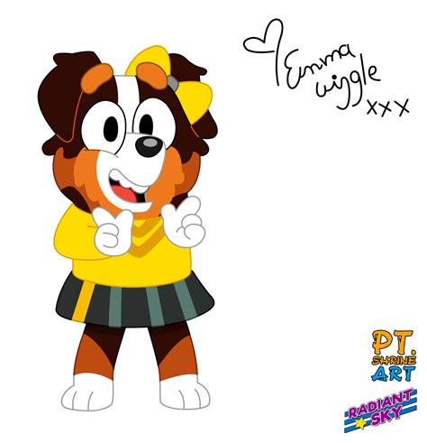 Emma Wiggle Bluey Hd Drawing By Platinumshrineart On Deviantart