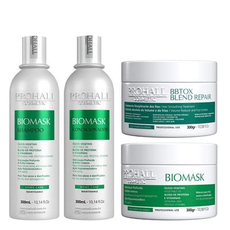 Kit Biomask Shampoo Condicionador e Máscara Botox Capilar Blend