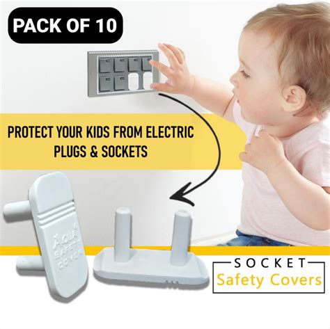 Electrical Safety Outlet Plug Socket Cover Protection For Babies/Kids Electric Safety Switch ...