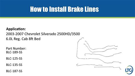 How To Install 2003 2007 Chevrolet Silverado 2500hd 3500 Brake Lines Youtube