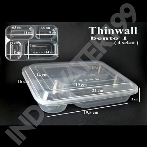 Minimal Thin Wall Bento Bulkhead Fp Qs Minimum Pcs Shopee