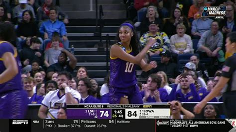 😂 Angel Reese Fouls Out Crowd Taunts Her Waving Bye Elite Eight