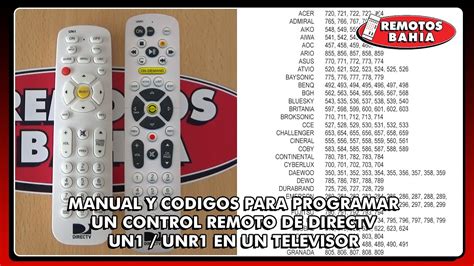 Como Configurar Control Remoto Universal De Directv Ref 49 OFF