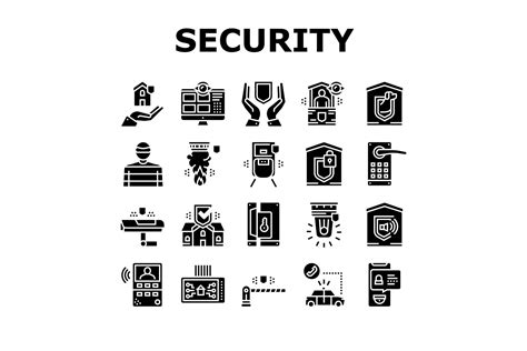 Home Security Device Collection Icons Graphic By Stockvectorwin