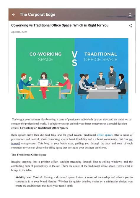 PPT Coworking Vs Traditional Office Space Which Is Right For You