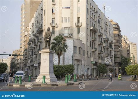 The Statue Of Talaat Harb Is Located In Midan Talaat Harb Square