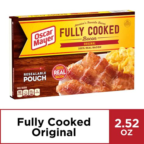 Oscar Mayer Original Fully Cooked Bacon 252 Oz Box