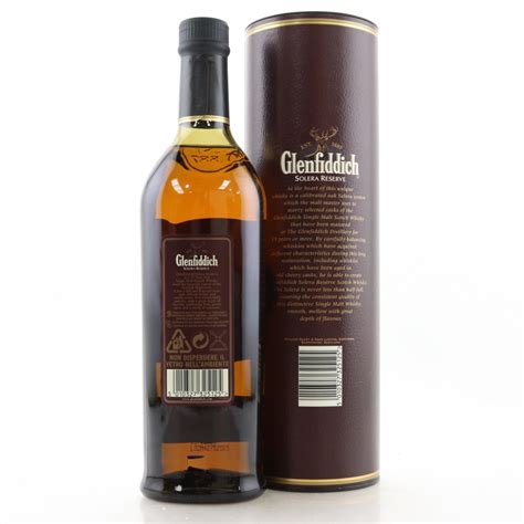 Glenfiddich 15 Year Old Solera Reserve Whisky Auctioneer