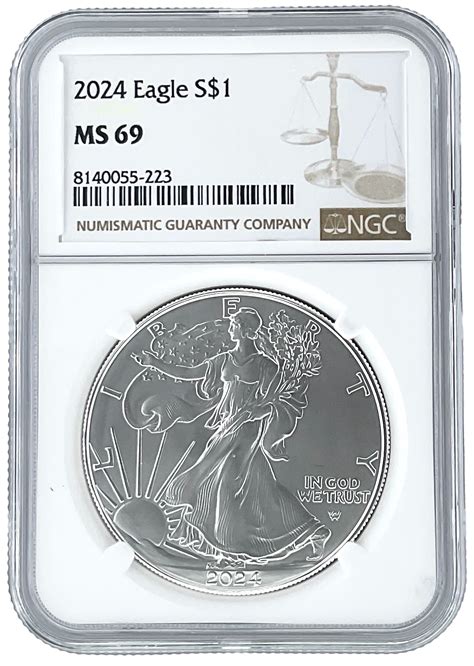 Oz Silver American Eagle Ngc Ms Brown Label