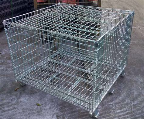 Galvanized Warehouse Storage Shelves Welded Steel Lockable Wire Mesh