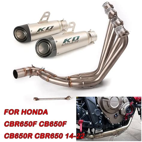 Exhaust System For Honda Cbr650f Cbr650 2014 2022 Motorcycle Escape Muffler Front Link Pipe Slip