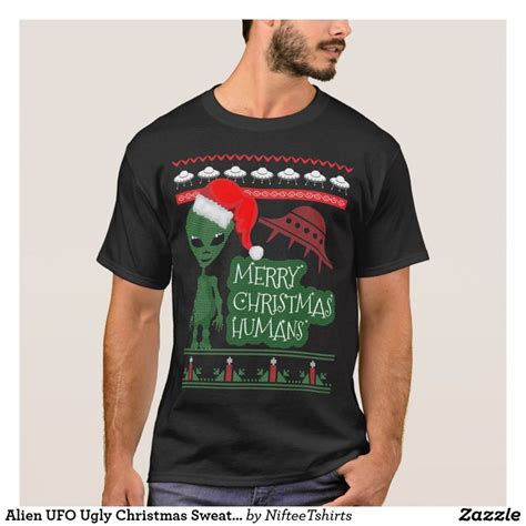 Ugly Christmas Sweater Ufo Being Ugly Alien Knitted Sweaters Cactus Zazzle Holidays Clothing