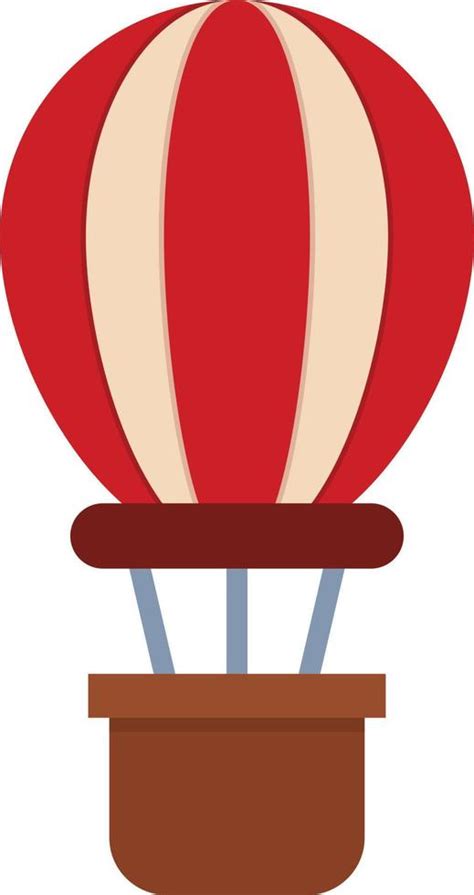 Hot Air Balloon Flat Icon 9820717 Vector Art At Vecteezy