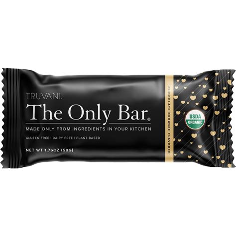 Amazon.com : Truvani Plant Based Snack Bar | Chocolate Brownie Single