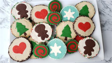 Slice And Bake Christmas Design Cookies