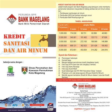 Kredit Sanitasi Dan Air Minum Perumda BPR Bank Magelang