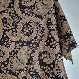 Black Brown Classic Kuda Lumping Jaran Kepang Indonesian Batik Fabric