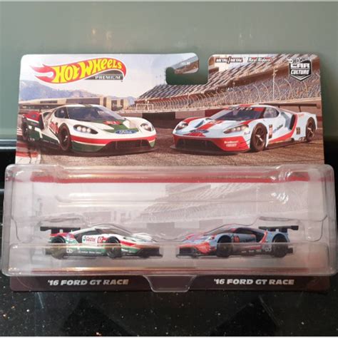 滷蛋絲車庫 Hot Wheels 16 FORD GT RACE 風火輪 汽車文化 膠胎 雙車組 福特 賽車塗裝 蝦皮購物