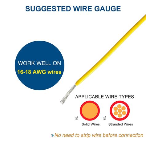 Snapklik T Tap Wire Connectors For 14 18 AWG Self Stripping Wire