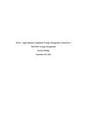 Wk Apply Signature Assignment Strategic Management Journal Part