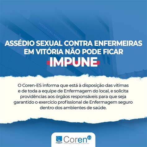 Assédio sexual contra enfermeiras em Vitória não pode ficar impune