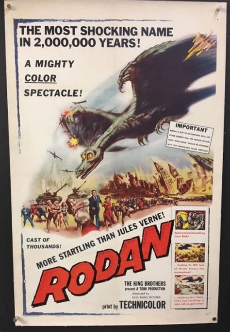 Rodan (1957) – Original One Sheet Movie Poster - Hollywood Movie Posters