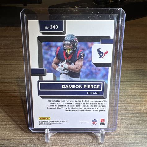 2022 Panini Donruss Dameon Pierce Rated Rookie Optic Holo Texans 240