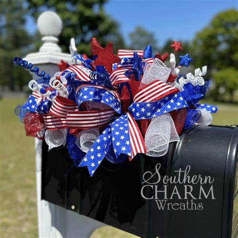 Wotmc Patriotic Mailbox Swag Southern Charm Wreaths