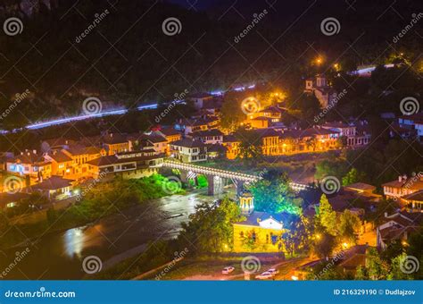 Night Aerial View of Veliko Tarnovo, Bulgaria Stock Photo - Image of historical, house: 216329190