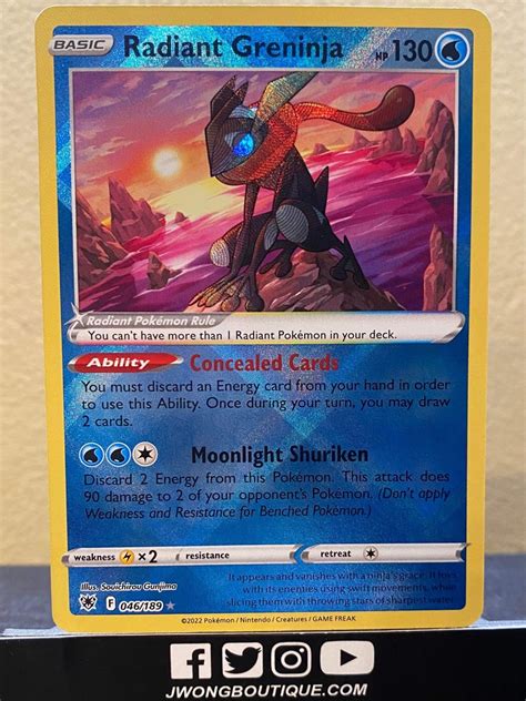 2022 Pokemon Radiant Greninja Astral Radiance 046 Of 189 Holo Mint