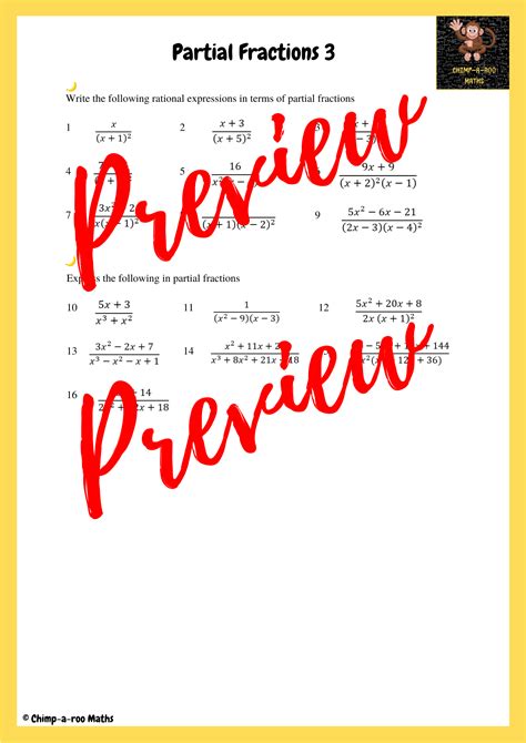 Partial Fractions Repeated Linear Factors Teaching Resources